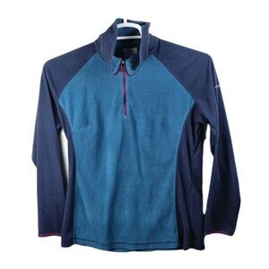 Columbia Pullover Women's Large Blue Glacial Fleece  1/2 Zip Pullover